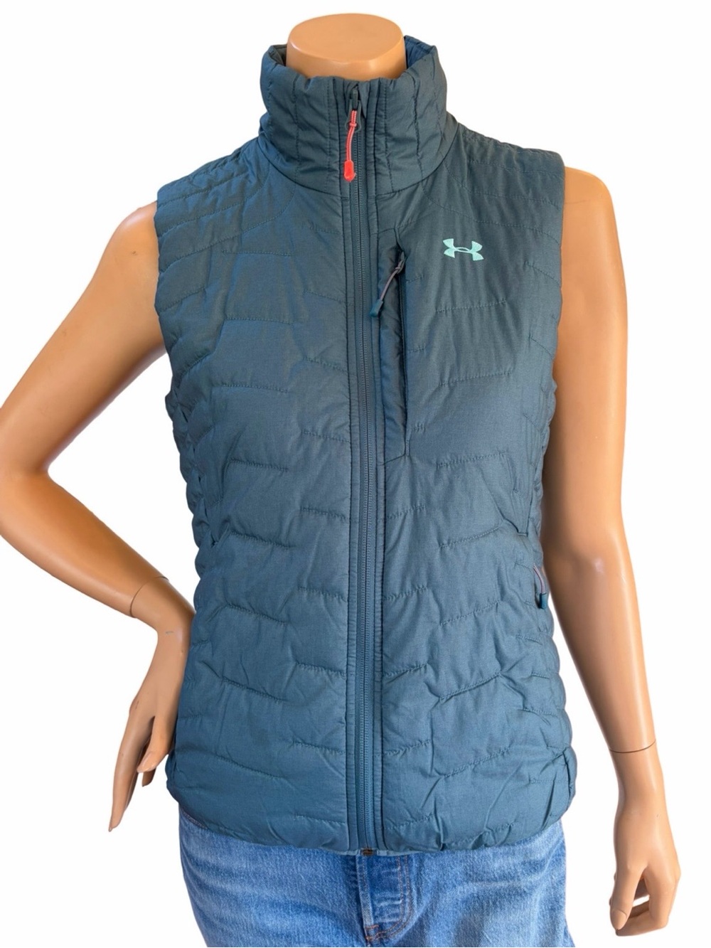 Under Armour ColdGear Quilted Puffer Vest Teal Women’s XS